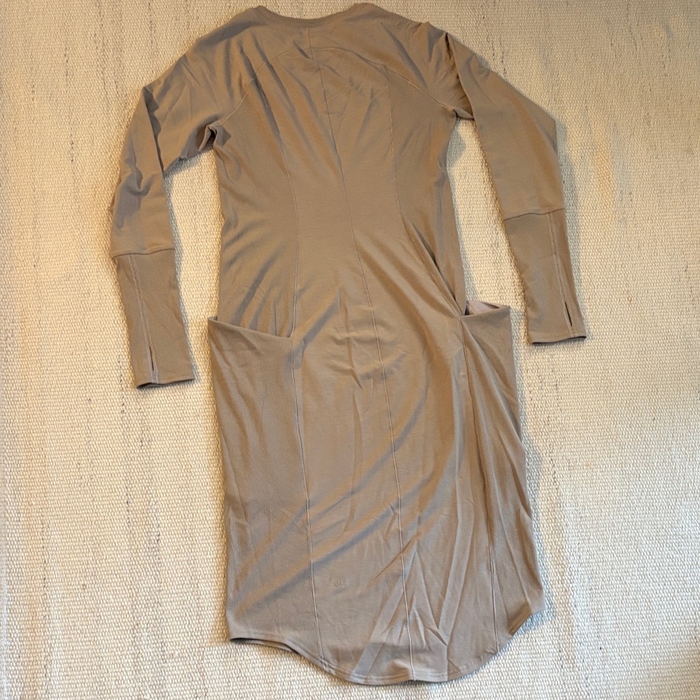 Lululemon Long Sleeve Tan Dress - Picture 3 of 6